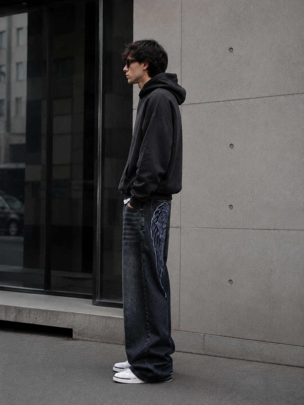 JEAN BLACK WINGS - L/FR42/W34